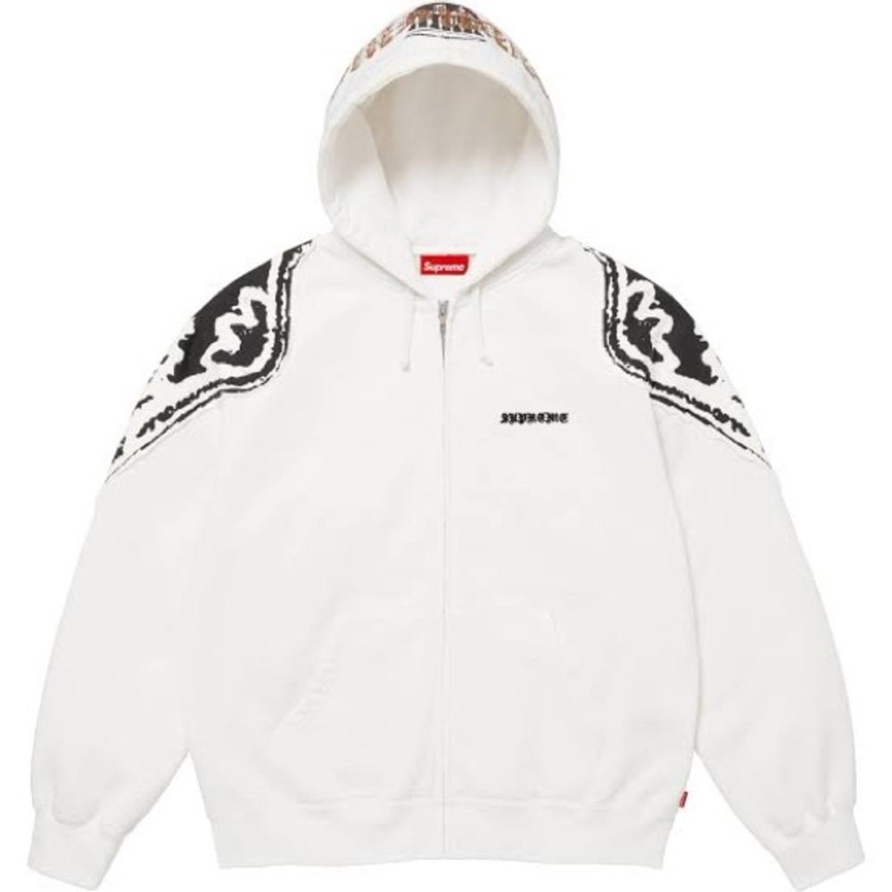 Supreme Wings Zip Up Hooded Sweatshirt ‘White’